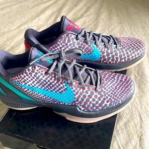 Nike Zoom Kobe VI All-Star, NWT, Size 11.5, Drk gray, red, Blue. 8/11/2010